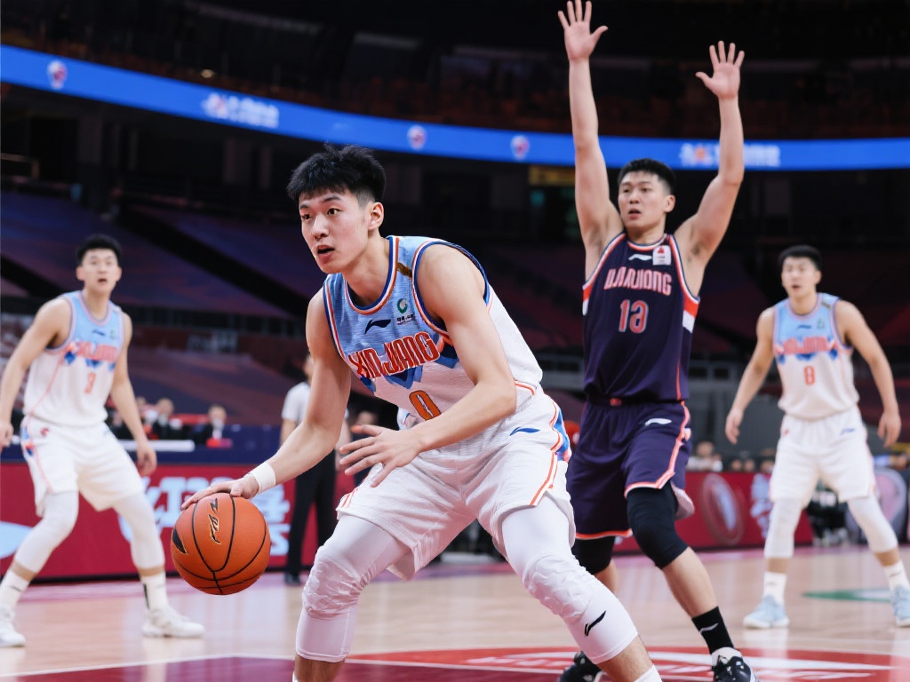 齐麟接球干拔三分命中，新疆追平南京展现手感